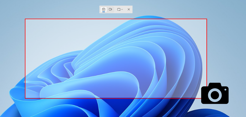 「Win + Shift + S」でスクリーンショットを撮るイメージ